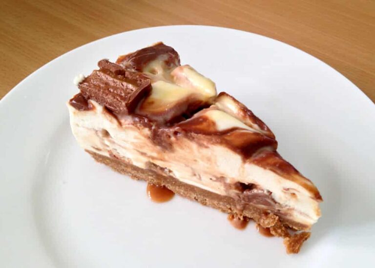 Mars Bar Cheesecake No Bake Candy Bar ChocolateKitchenMason Easy Step by Step Picture