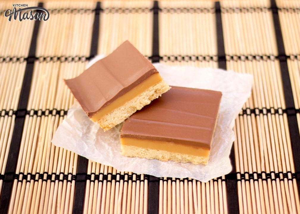Millionaire's Shortbread on Baking Paper