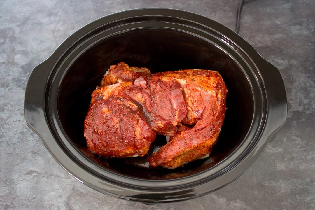 pork joint in a slow cooker