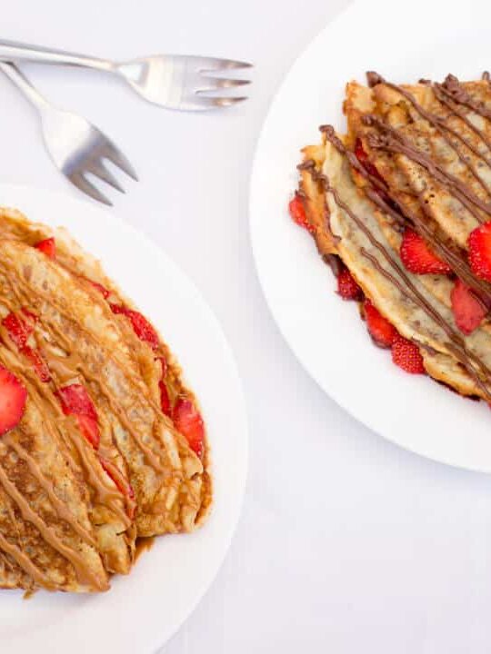 Biscoff Crepes | Nutella Crepes | Breakfast | Pancakes | Strawberries