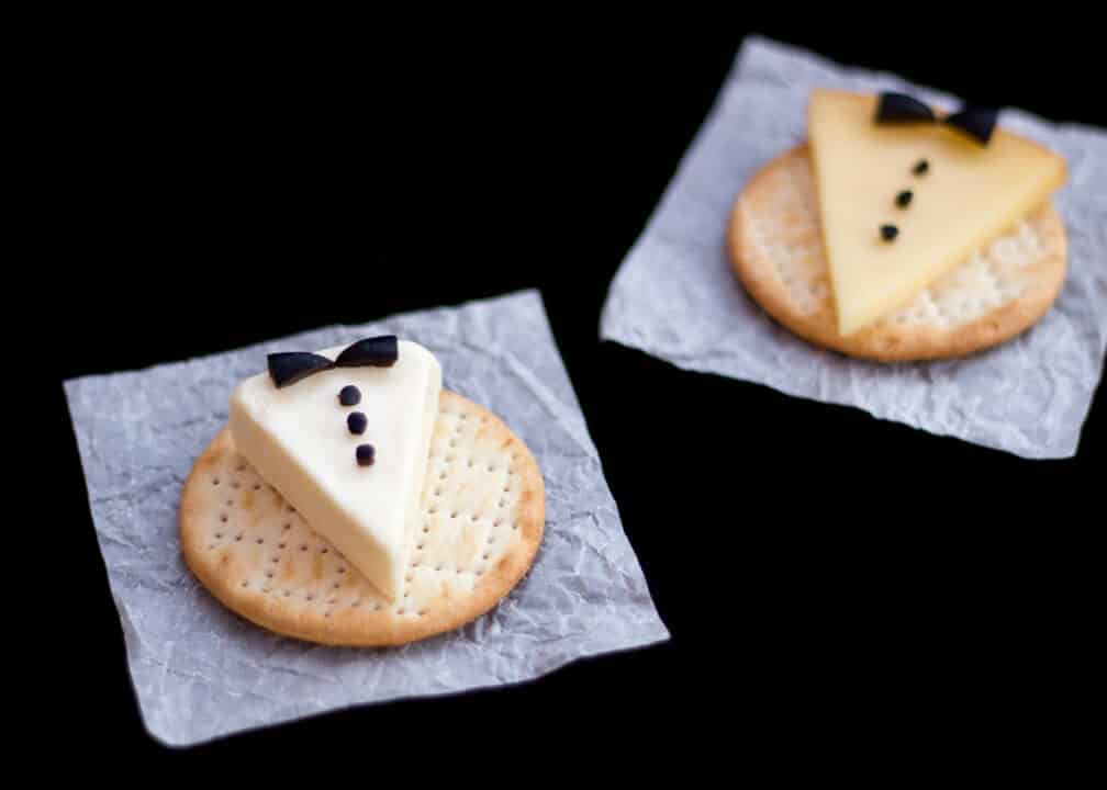 Tuxedo Cheese & Crackers | Cute | Party Food | Christmas | New Year