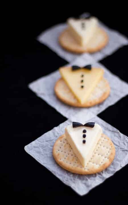 Tuxedo Cheese & Crackers | Cute | Party Food | Christmas | New Year