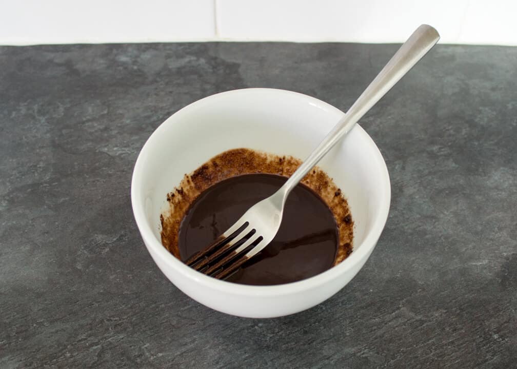 Microwave Caramel Chocolate Brownie