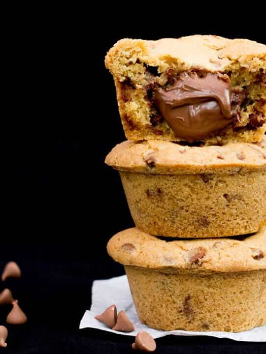 Nutella Lava Cookies | Chocolate Chip | Cookie Cup | Stuffed | Easy