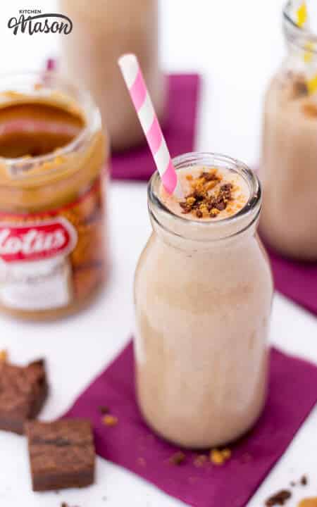 Biscoff Brownie Milkshake | Easy Milkshake Recipe | Easy Biscoff Recipes