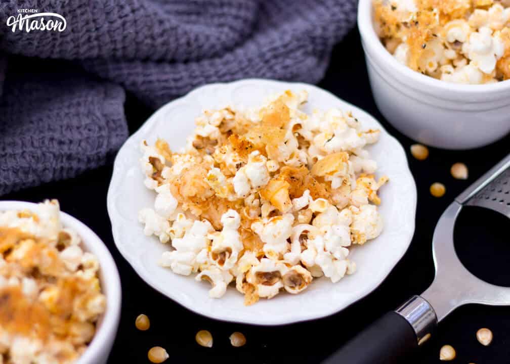 Garlic Parmesan Popcorn | Easy Popcorn Recipes | Easy Savoury Snacks