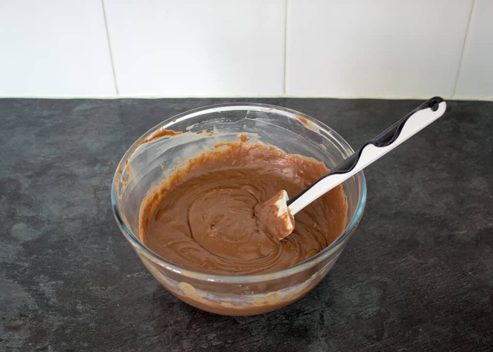 Maltesers Microwave Fudge mixture in a bowl