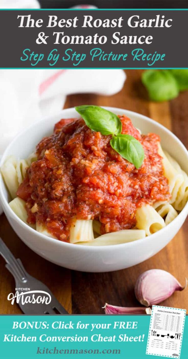 Roast Garlic and Tomato Pasta Sauce Kitchen Mason