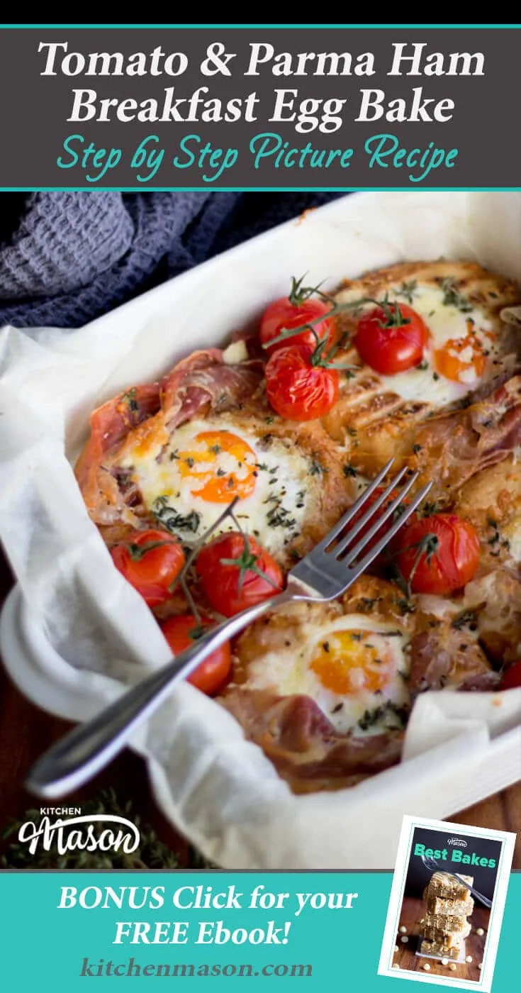 Tomato & Parma Ham Breakfast Egg Bake Recipe | Easy Breakfast Recipe