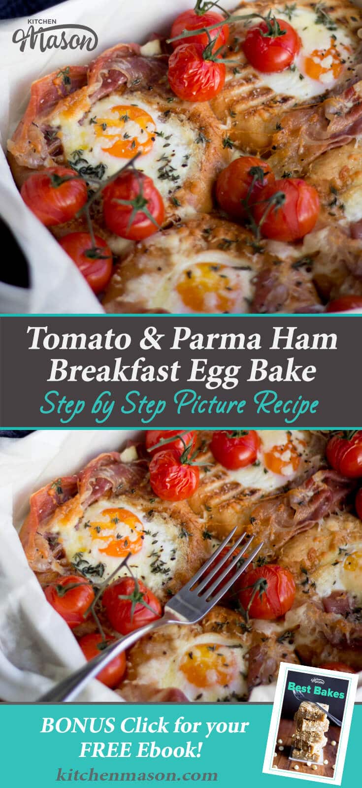 Tomato & Parma Ham Breakfast Egg Bake Recipe | Easy Breakfast Recipe