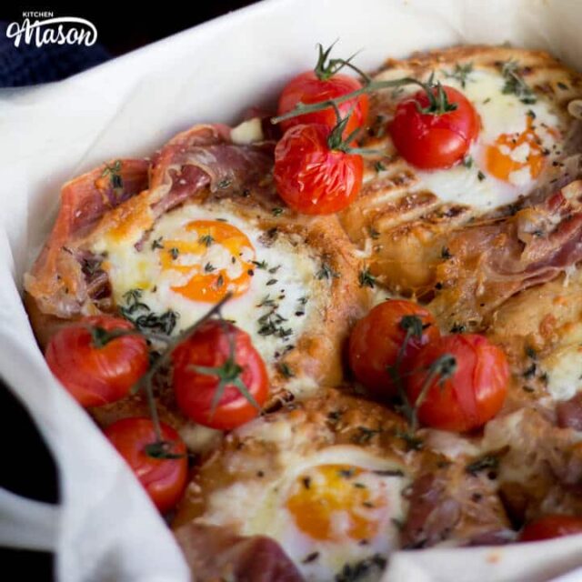 Tomato and Parma Ham Breakfast Egg Bake Recipe Kitchen Mason