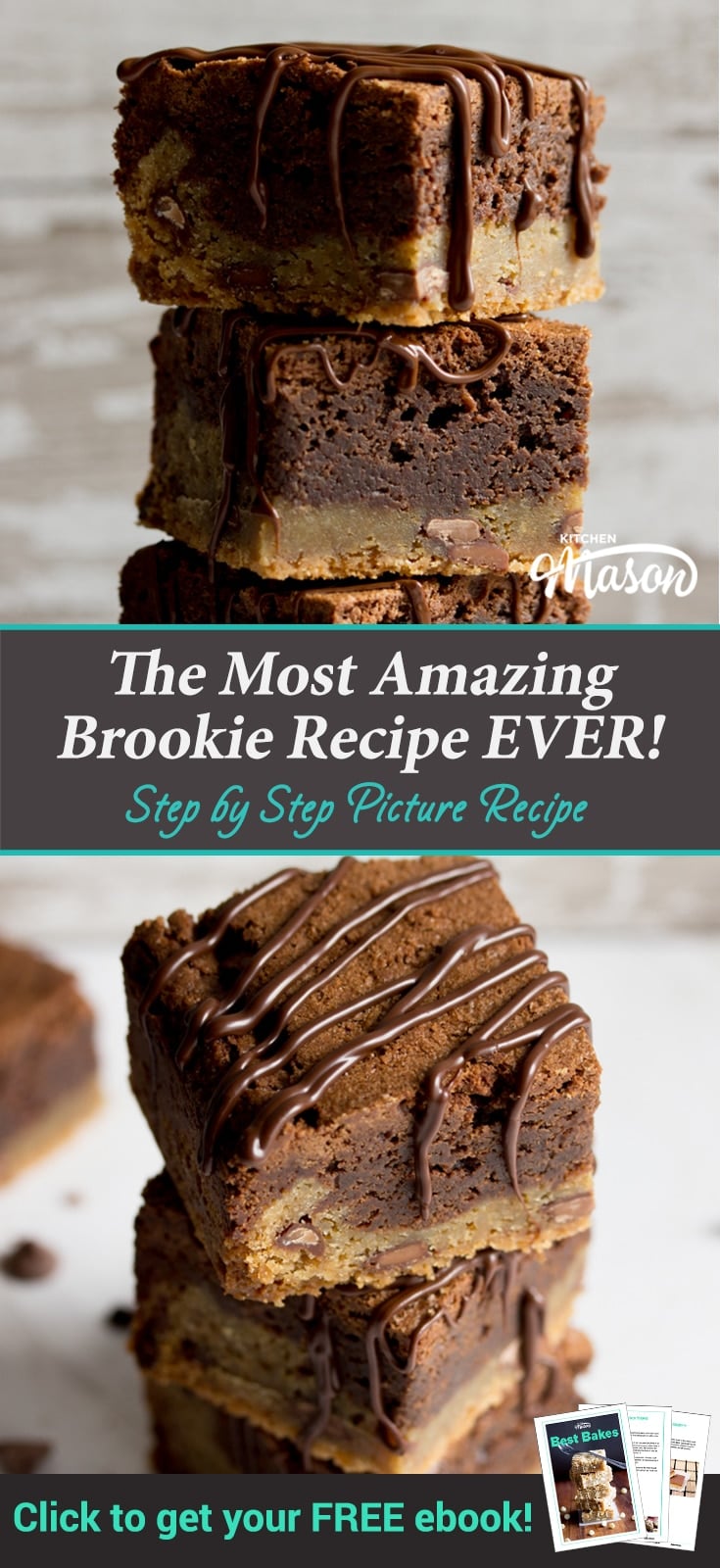 Brookie Recipe - Brookies in a stack