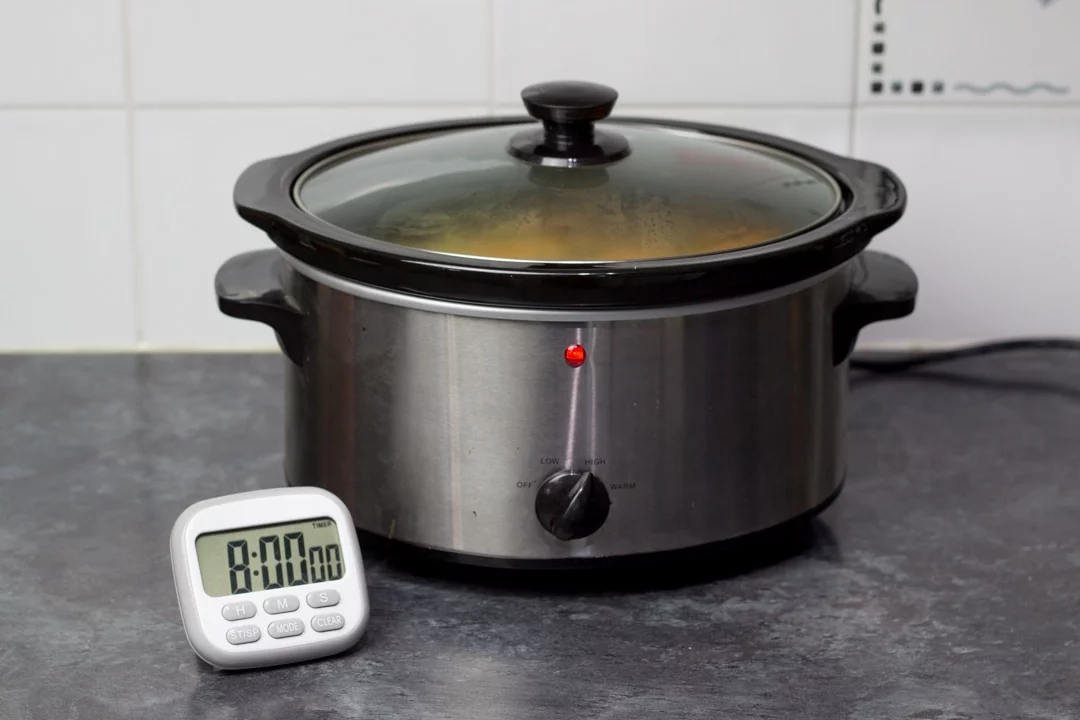 a slow cooker and a timer