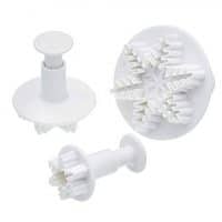 KitchenCraft 3-Piece Sweetly Does It Snowflake Patterned Icing Cutter