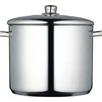 MasterClass Induction-Safe Stainless Steel Large Stock Pot with Lid, 14 Litre