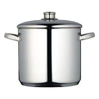 MasterClass Induction-Safe Stainless Steel Stock Pot with Lid, 7 Litres
