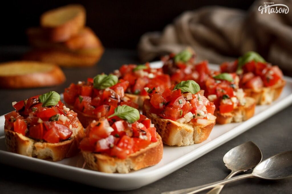 Easy Make Ahead Bruschetta Recipe | Kitchen Mason
