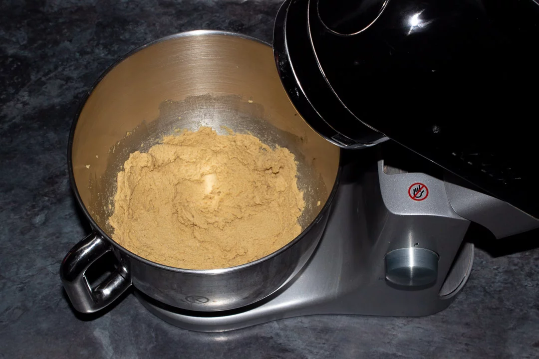 Light soft brown sugar and softened butter beaten together until light and fluffy in an electric stand mixer