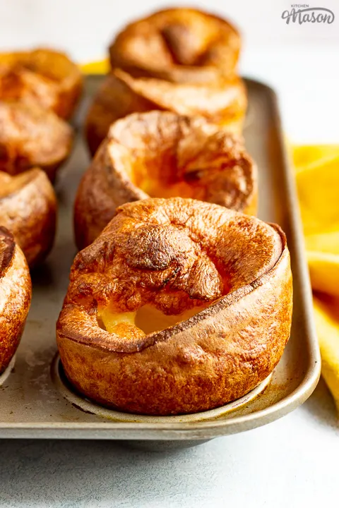 Close up of a large Yorkshire pudding