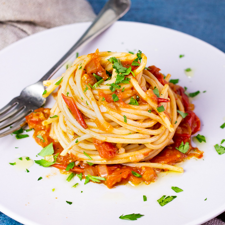 CRAZY Quick and Healthy Fresh Tomato Spaghetti Kitchen Mason