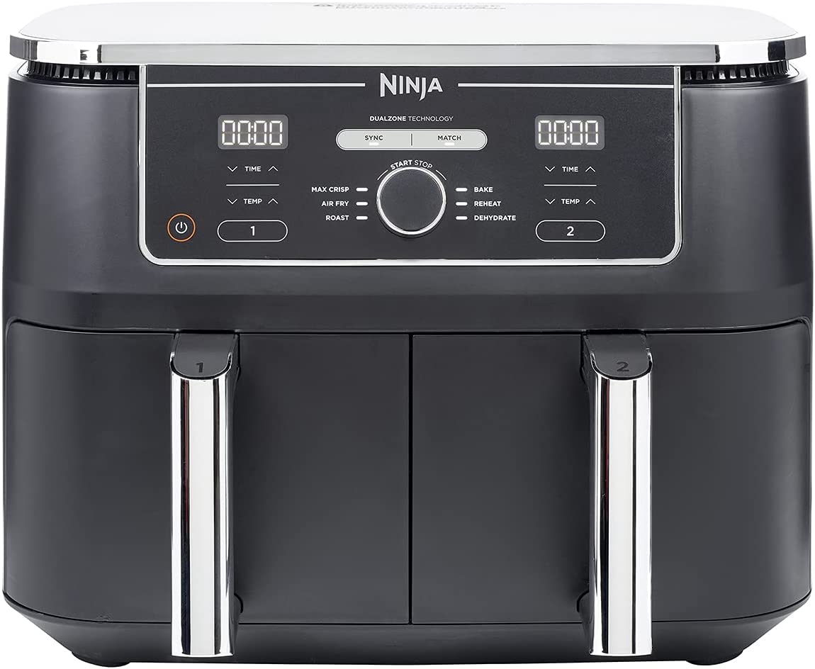 Ninja Foodi MAX Dual Zone Air Fryer [AF400UK] 9.5L, 2 Drawers, 6 Functions, Black