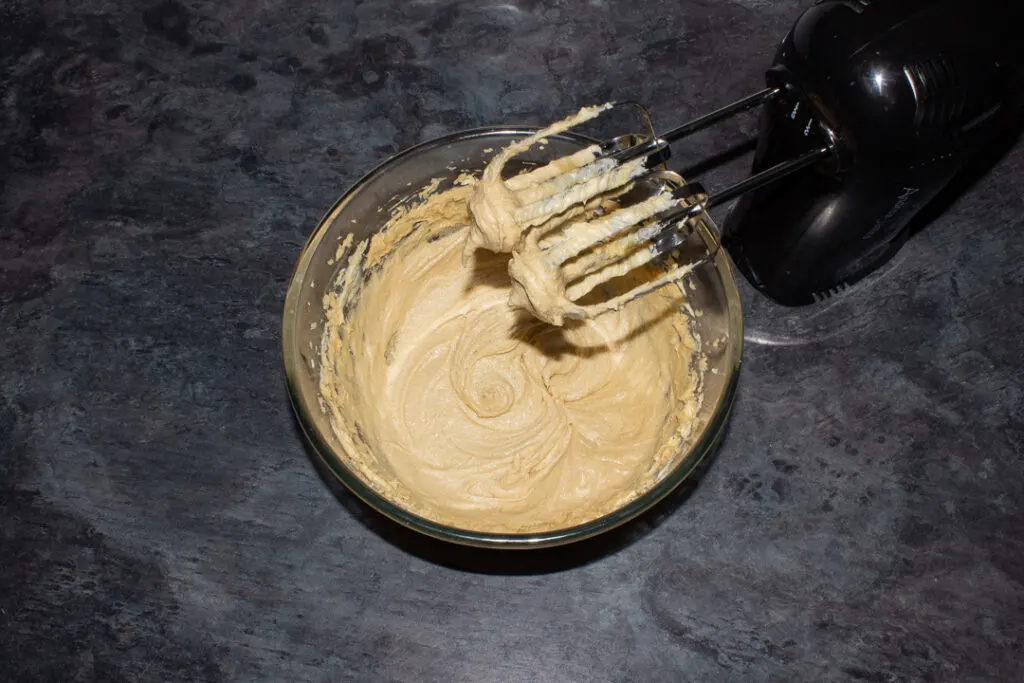 Butter, sugar, egg, vanilla and salt beaten together in a mixing bowl