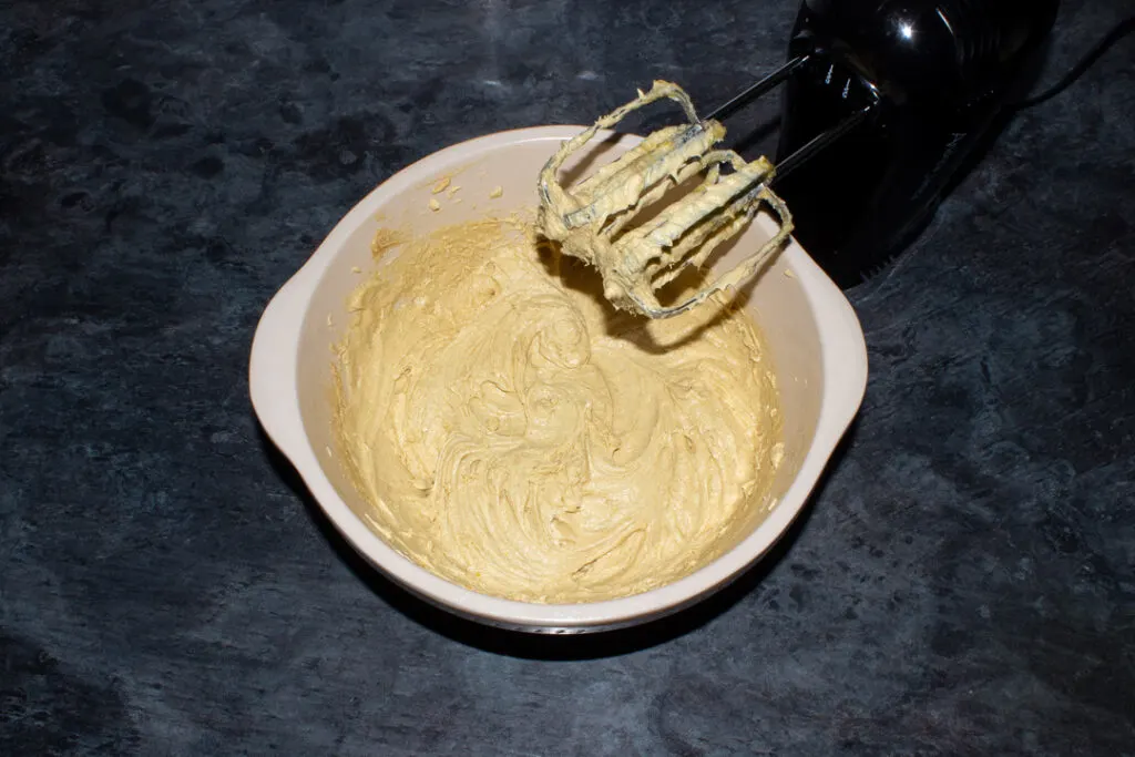 Butter, sugar, egg, vanilla and salt beaten together in a bowl