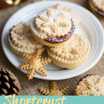 Homemade shortcrust pastry mince pies on a white plate