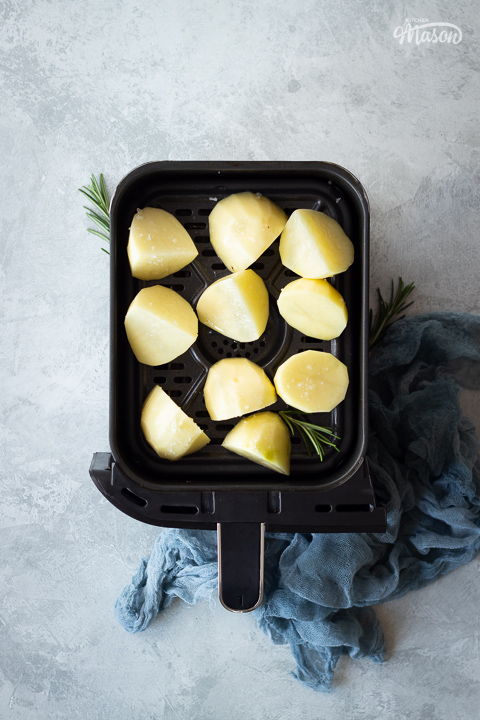 Potatoes ready for air frying