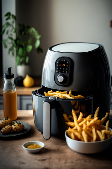 Fries in an air fryer