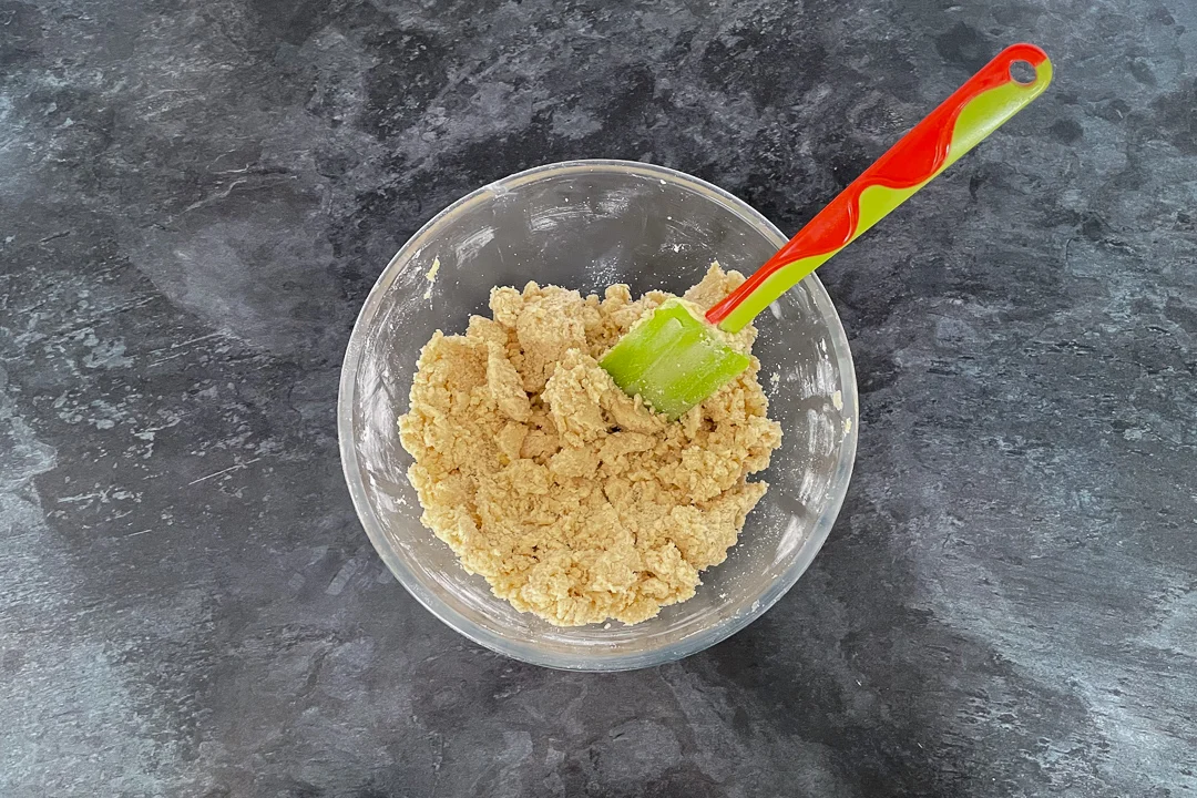 lemon ginger cookie dough in a bowl