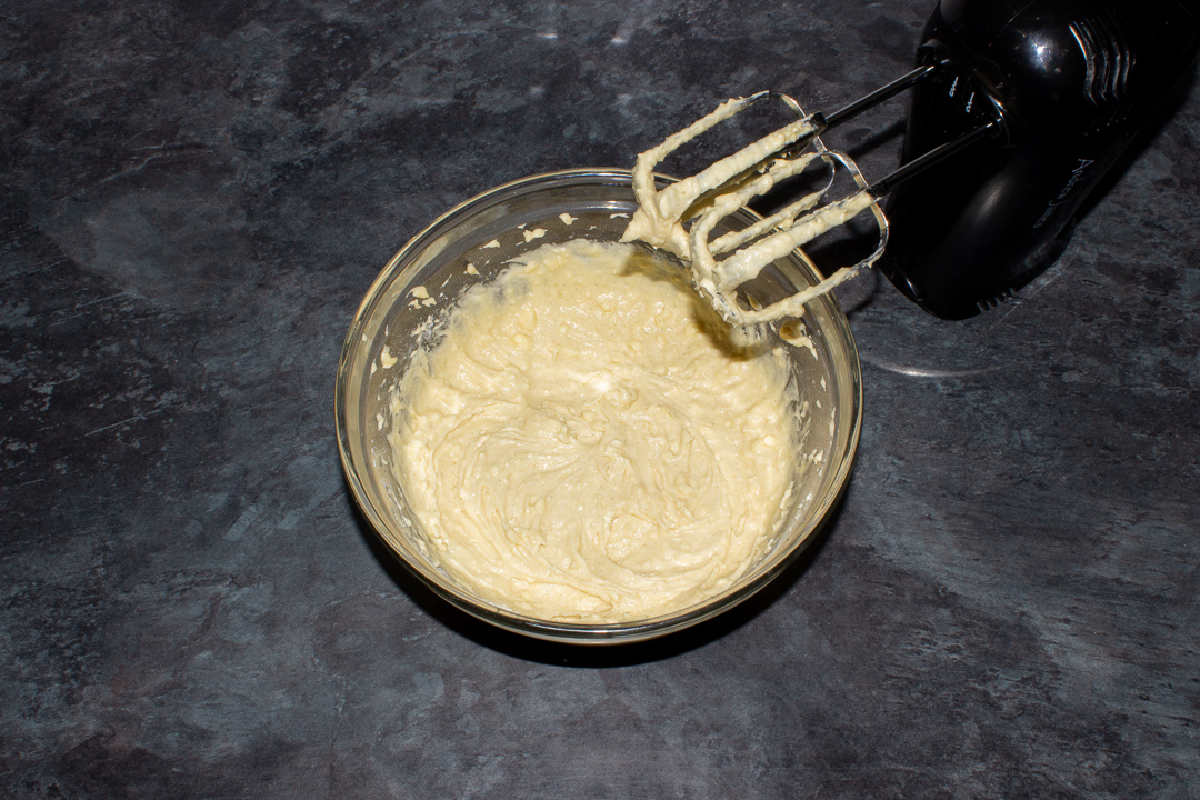 Cake batter in a bowl