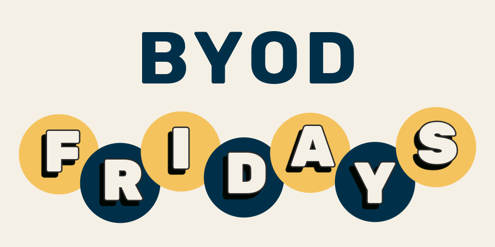 BYOD (Bring Your Own Dinner) Fridays logo. BYOB, but for tired people who still need to cook!