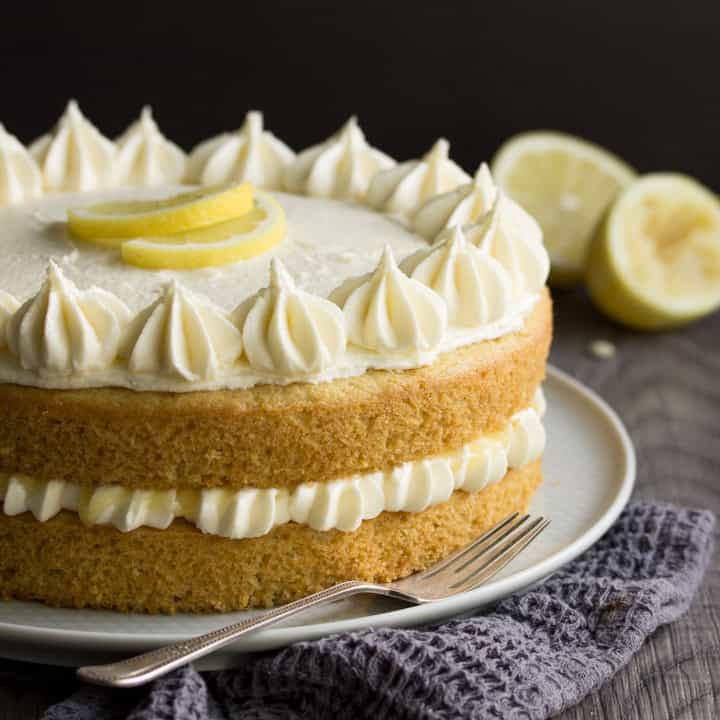 ★★★★ (4.4)&nbsp;55 mins Dairy Free / Vegan Lemon Cake Recipe