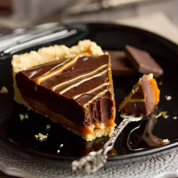★★★★ (4.3)&nbsp;1 hr 25 mins Easy No Bake Caramel Chocolate Tart Recipe