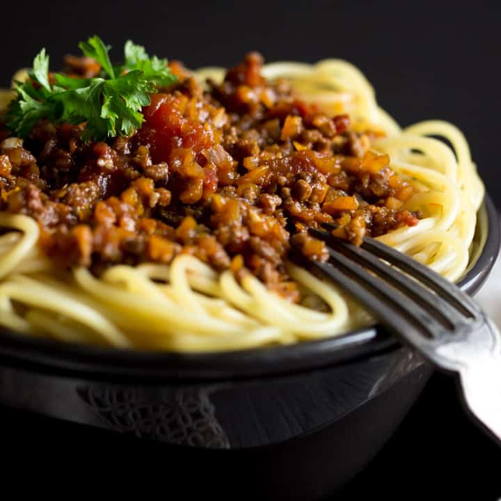 ★★★★★ (4.7)&nbsp;30 mins Easy Spaghetti Bolognese Recipe